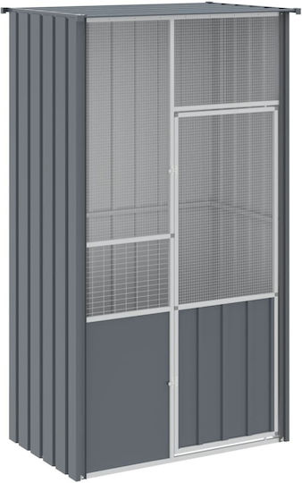 vidaXL 172342 Verzinkter Stahlkäfig für Vögel 115cmx78cmx200cmcm.