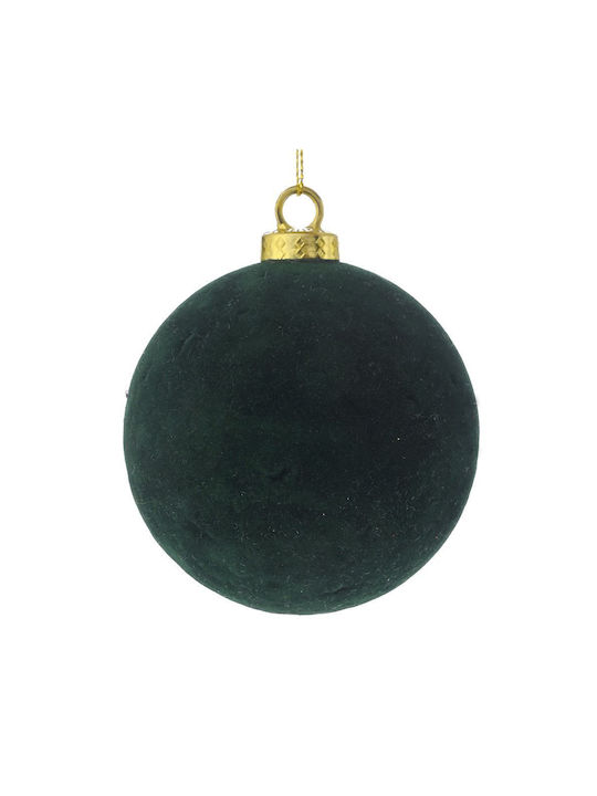 Hanging Ball Ornament Plastic Green Set 12pcs