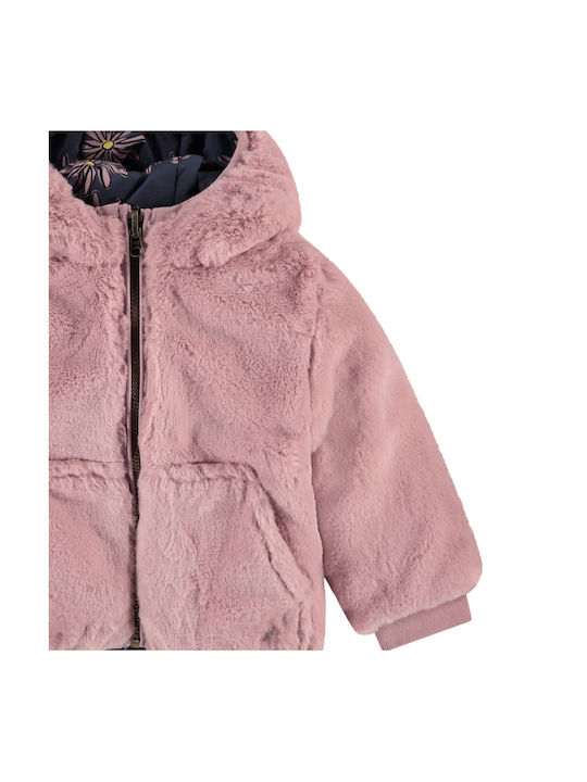 Babyface Kinderjacke Kurz Beidseitig mit Kapuze Rosa