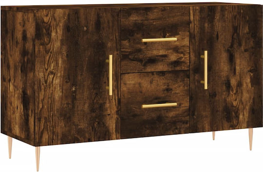 Sideboard Wooden with Drawers Smoky Oak 100x36x60cm