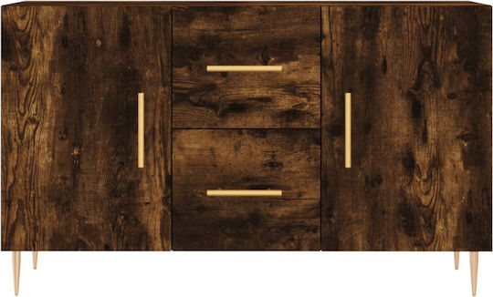Sideboard Wooden with Drawers Smoky Oak 100x36x60cm