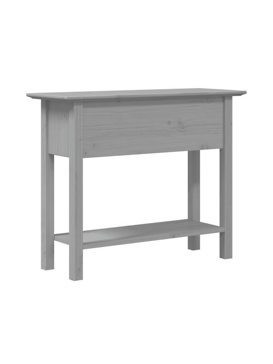 Solid Wood Console Table Gray L90xW34.5xH73cm