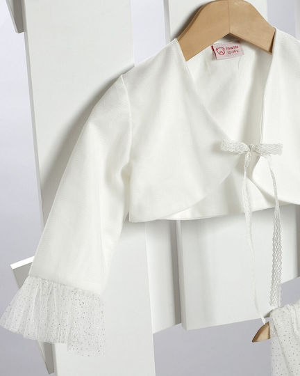 New Life White Tulle Baptism Outfit 3pcs