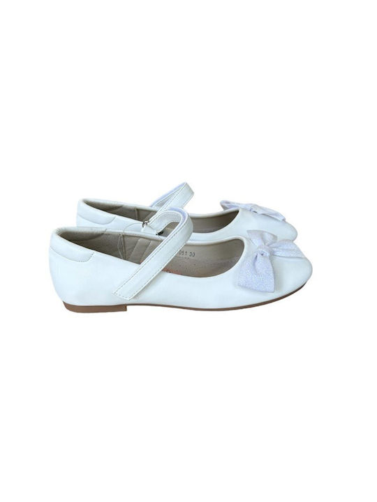 Oscal Kids Ballerinas with Hoop & Loop Closure White