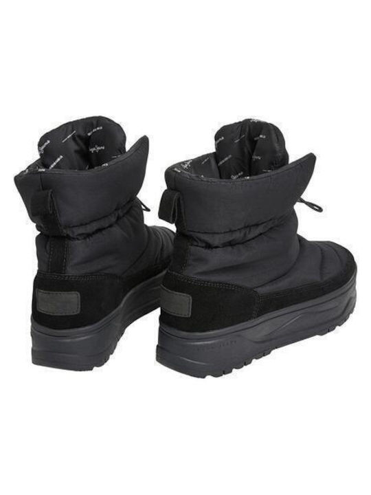 Pepe Jeans Γυναικείες Μπότες Χιονιού Μαύρες