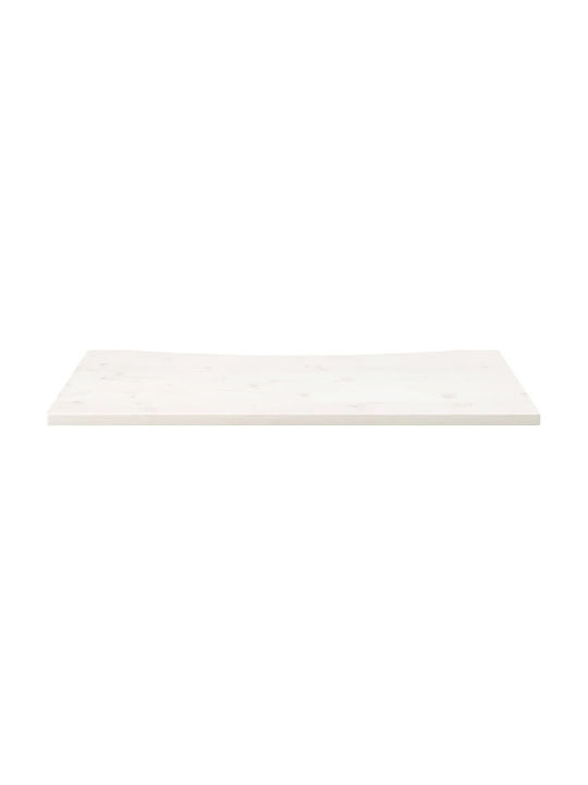 vidaXL Rectangular Office Desk Surface made of Solid Wood in White Color 100x50x2.5cm 824431 1pcs