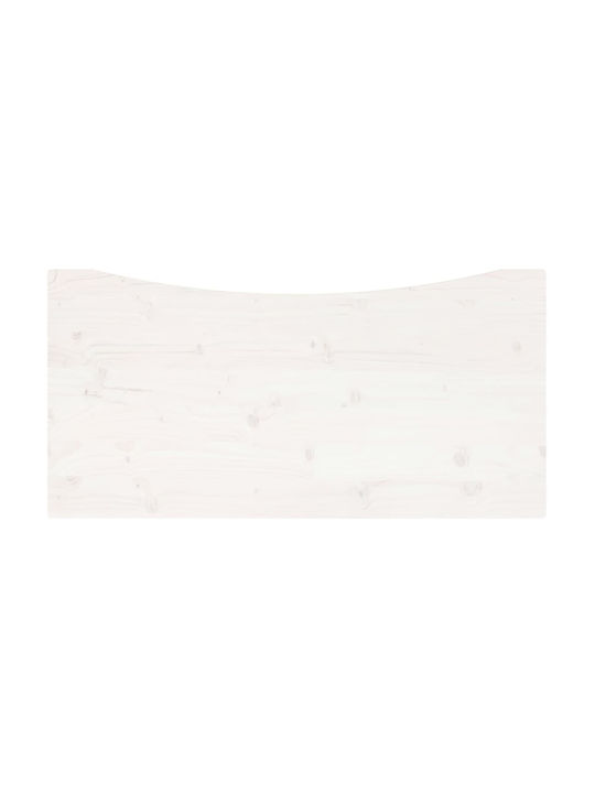 vidaXL Rectangular Office Desk Surface made of Solid Wood in White Color 100x50x2.5cm 824431 1pcs