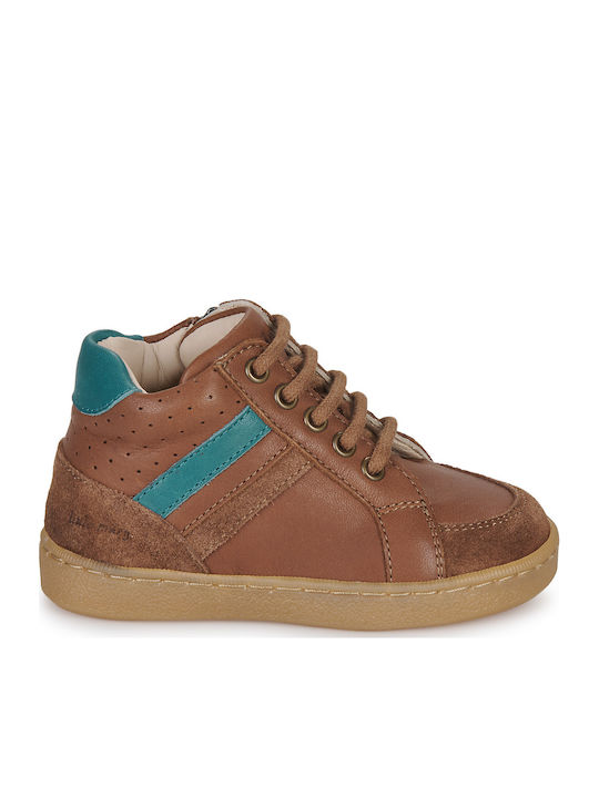 Kids Boots with Laces Brown