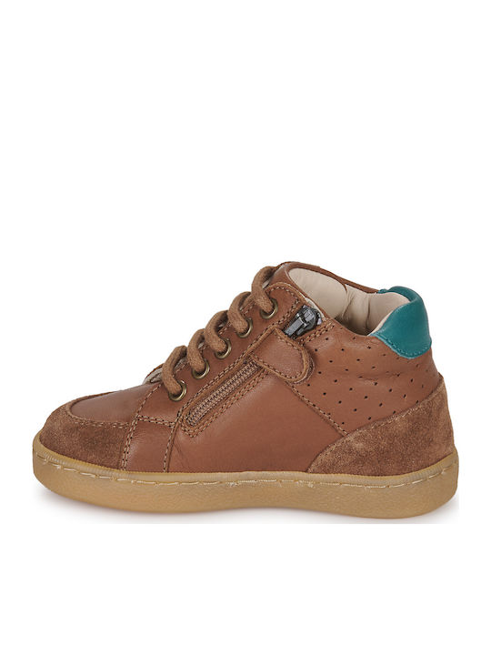 Kids Boots with Laces Brown