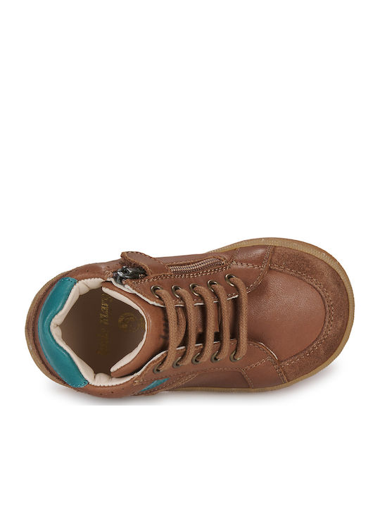 Kids Boots with Laces Brown