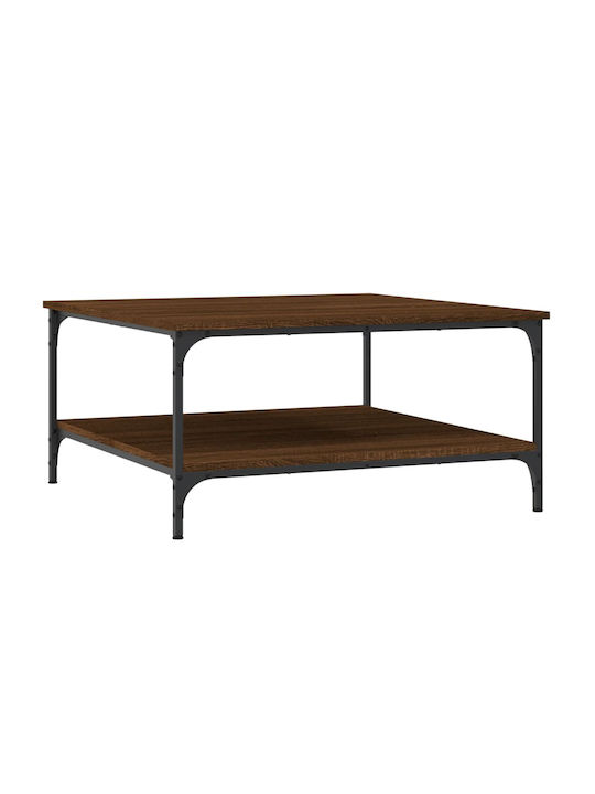 Square Coffee Table Wooden Brown L80xW80xH40cm.