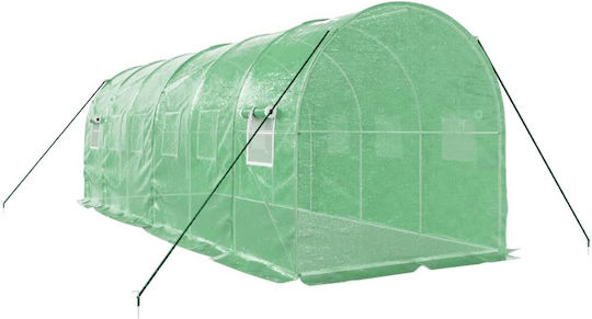 vidaXL 3188018 Greenhouse House Type with Metal Frame 6x2x2m
