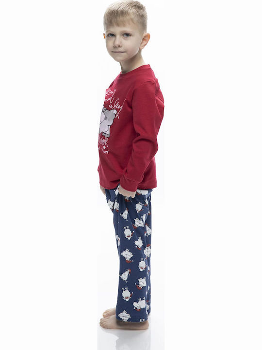 Galaxy Pijama pentru copii De iarnă Roșie