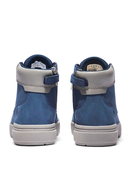Seneca Bay Chukka Leather Kids Boots with Laces Blue