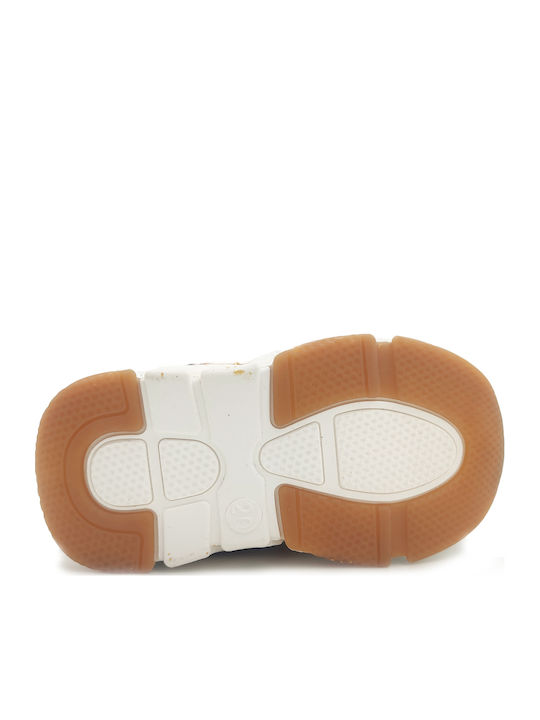 Leather Kids Boots with Velcro Navy Blue