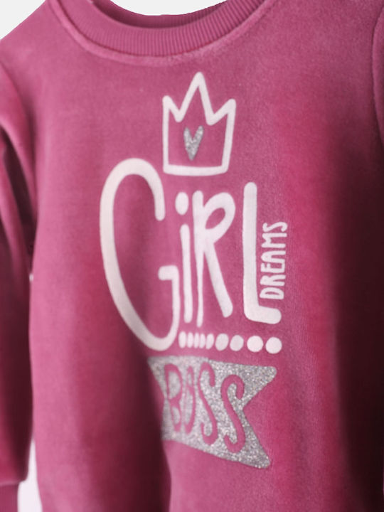 Joyce Kinder Schlafanzug Winterlich Baumwoll Rosa Girl boss