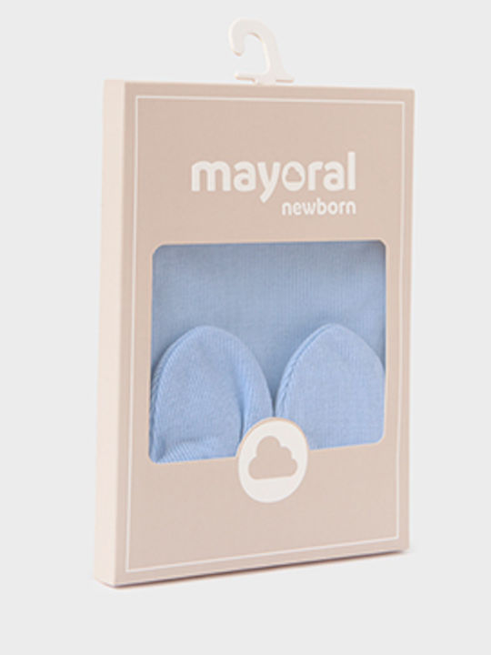 Kids Beanie Set with Gloves Fabric Light Blue for Newborn