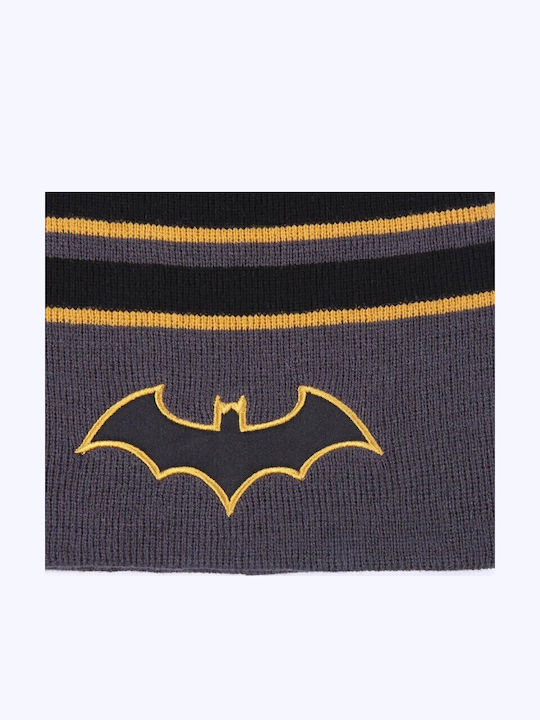 Batman Παιδικό Σκουφάκι Πλεκτό Γκρι