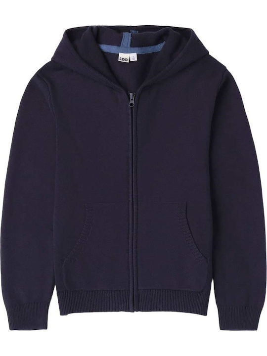 Kinder-Sweatshirtjacke mit Kapuze Blau