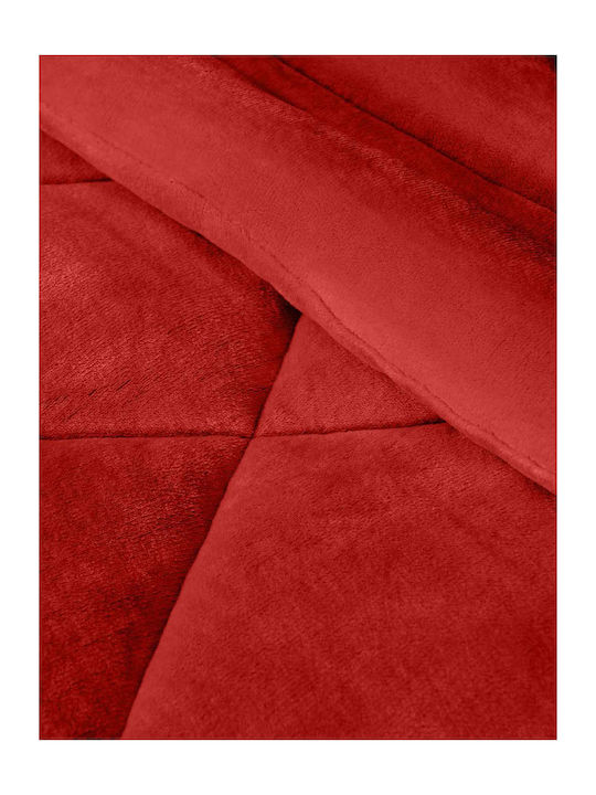 Madi Duvet Cover Semi-Double 180x240cm Unicolore Red