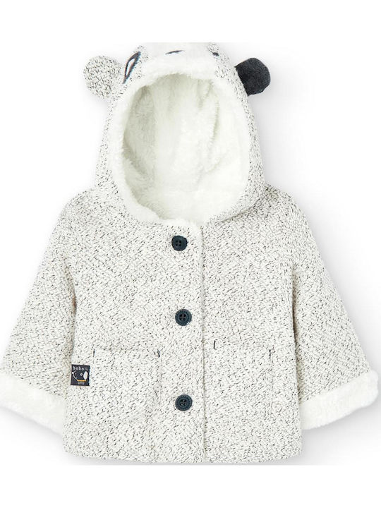 Kids Cardigan Cotton with Hood Gray