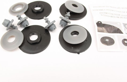 Sahler Set of Front and Rear Mats 4pcs Tray Type for BMW Series 5 / E39 Mazda 2 1996-2003 Gray