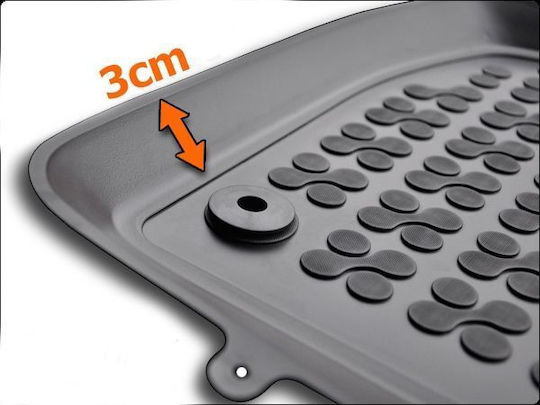 Sahler Set of Front and Rear Mats 4pcs Tray Type for BMW X6 Mazda 2 2019+ Black