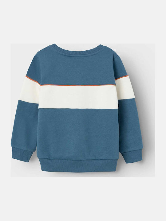 Kids Sweatshirt Cardigan Cotton with Hood Blue