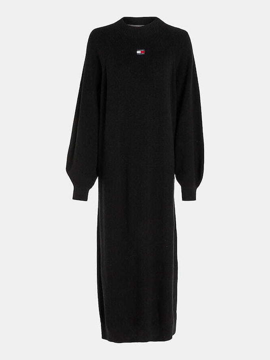 Tommy Hilfiger Rochii de vară pentru femei Maxi Rochie cu Slit Negru