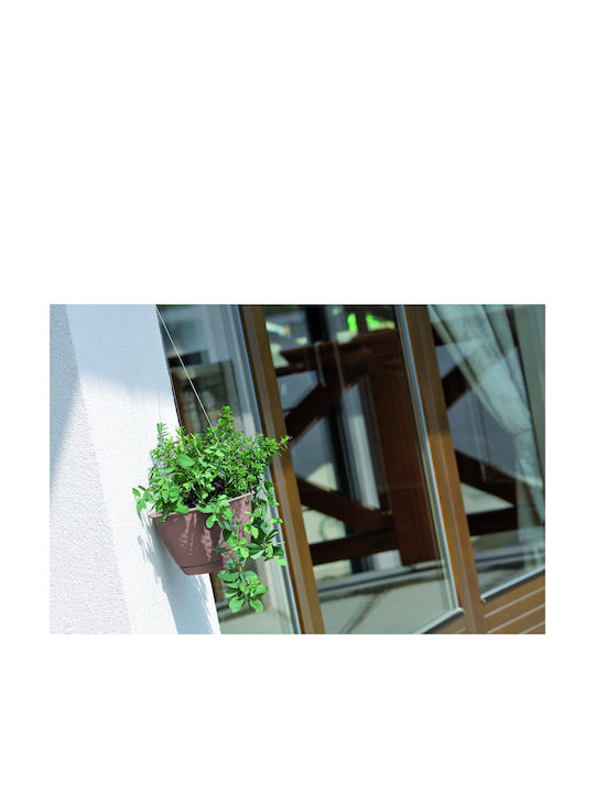 Prosperplast Ratolla Round W DRLW240 Suspendat Ghiveci Rattan Gri 24.3x24.3x16εκ.