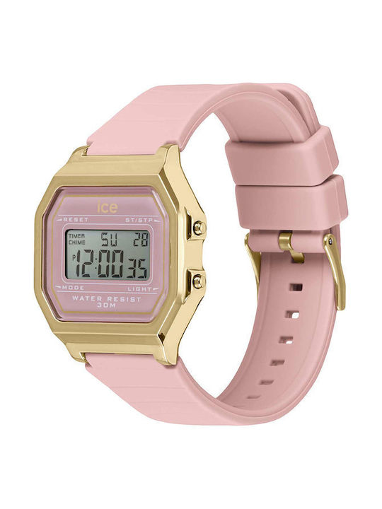 Ice Kids Digital Watch with Rubber/Plastic Strap Pink