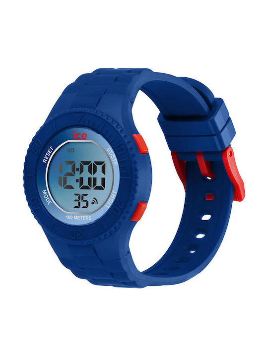 Ice Kids Digital Watch with Rubber/Plastic Strap Blue