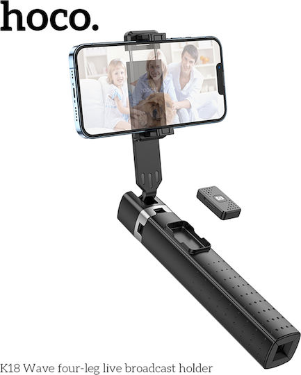 Hoco Selfie Stick with Bluetooth K18 Black