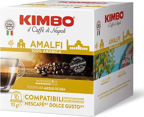 Kimbo Κάψουλες Espresso Amalfi Συμβατές με Μηχανή Dolce Gusto 16caps