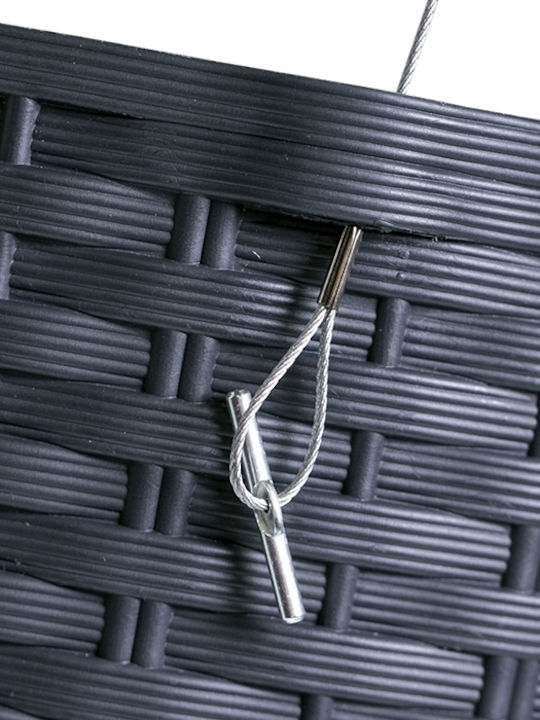 Prosperplast Rato W DRTW260 Κρεμαστό Κασπώ Rattan Γκρι 25.6x25.6x21.9εκ.