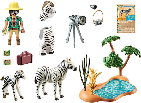 Playmobil Wiltopia Φωτογραφίζοντας Τις Ζέβρες για 4-10 ετών