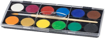 Faber-Castell Set of Watercolours Multicolored with Brush 12pcs