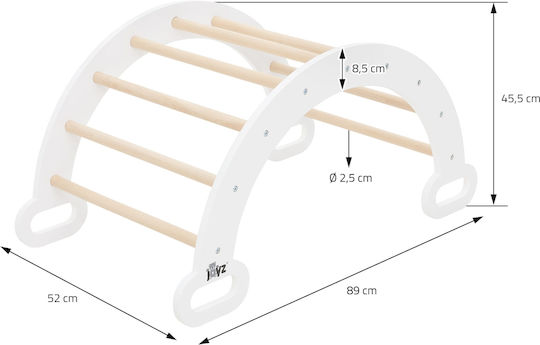 Joyz Arc de cățărare din Lemn 89x52x45.5cm. Bej