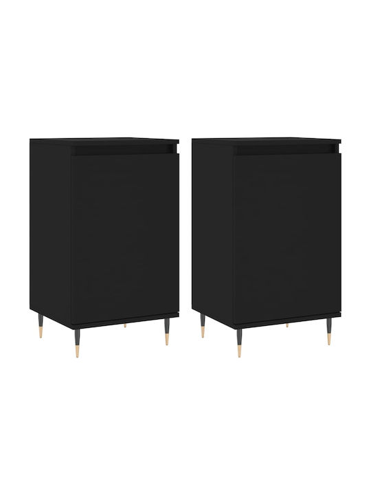 Cabinets Wall Black 2pcs 40x35x70cm