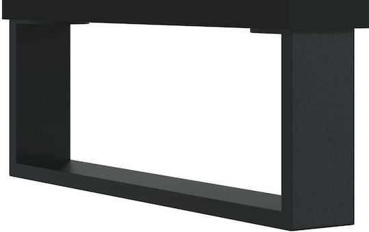 Living Room Cabinet Made of Wood and Metal Black 40x35x70cm