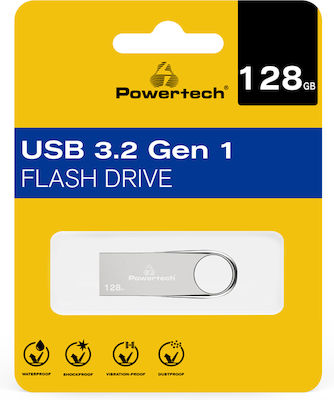 Powertech PT-1123 128GB USB 3.2 Stick Silver