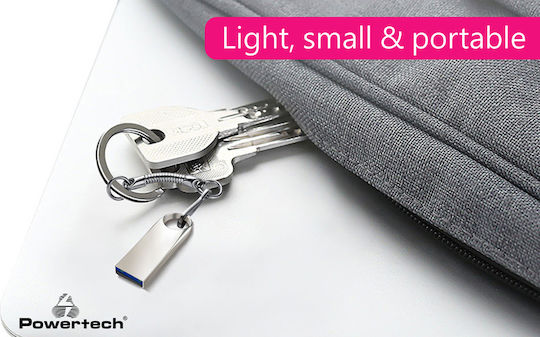 Powertech 64GB USB 2.0 Stick Ασημί