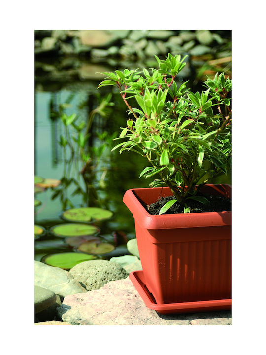 Prosperplast Terra DKWT Pot Plastic Charcoal 37x37x30cm.
