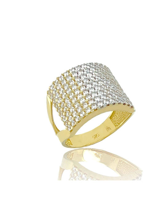 Xryseio Damen Ring mit Zirkonia aus Gold 14K