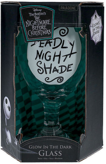 Paladone Nightmare Before Christmas Glow In The Dark Glass Cocktail/Drinking made of Glass 350ml