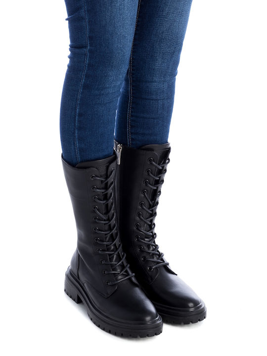 Xti Vegan Women's Combat Boots Black