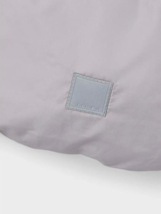 Daunen-Kinderjacke Kurz mit Kapuze Lila