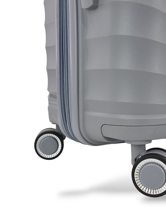 Playbags Großer Hartreisekoffer Grau mit 4 Rädern Höhe 75cm