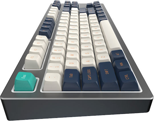 Dark Project KD87B LTD Aluminum Gaming Μηχανικό Πληκτρολόγιο Tenkeyless με Gateron Cap Teal διακόπτες και RGB φωτισμό (Αγγλικό US) Black & Cloud Grey