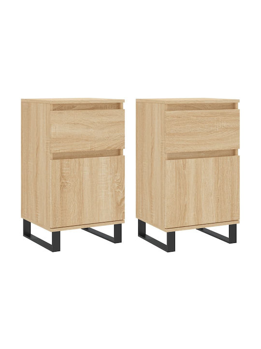 Sideboard Wood & Metal Sonoma Oak 40x35x70cm